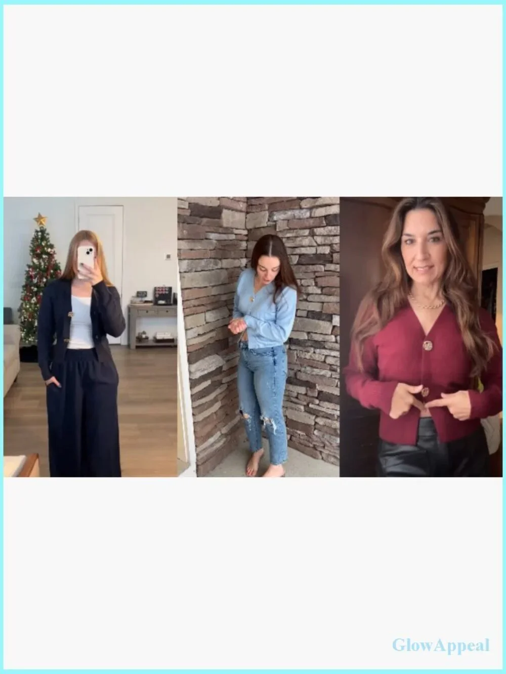 Lightweight Cropped Cardigan V-Neck Button Down Knit Sweater Office Casual